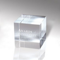 Crystal Cube Paper Weight Award